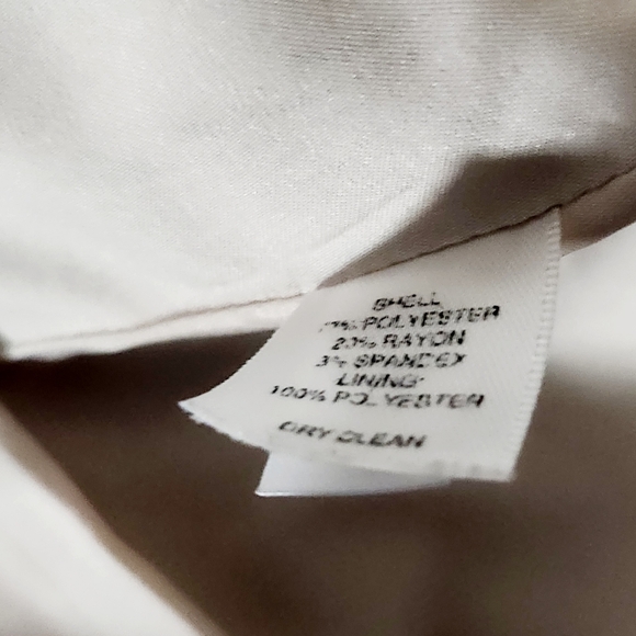 White House Black Market Blazer Jacket Beige Women's Size 12 - Picture 4 of 7